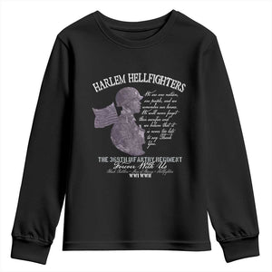 Harlem Hellfighters Tribute Youth Sweatshirt 369th Infantry Regiment Military Soldiers Vintage - African Pride