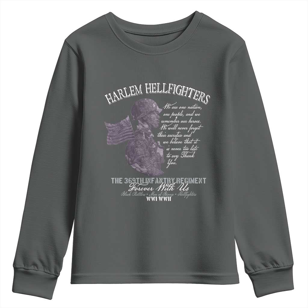 Harlem Hellfighters Tribute Youth Sweatshirt 369th Infantry Regiment Military Soldiers Vintage - African Pride