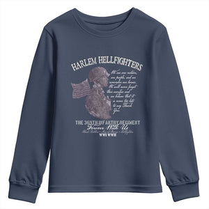 Harlem Hellfighters Tribute Youth Sweatshirt 369th Infantry Regiment Military Soldiers Vintage - African Pride