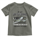 P-47 Thunderbolt WWII Airplane Toddler T Shirt American Muscle Vintage