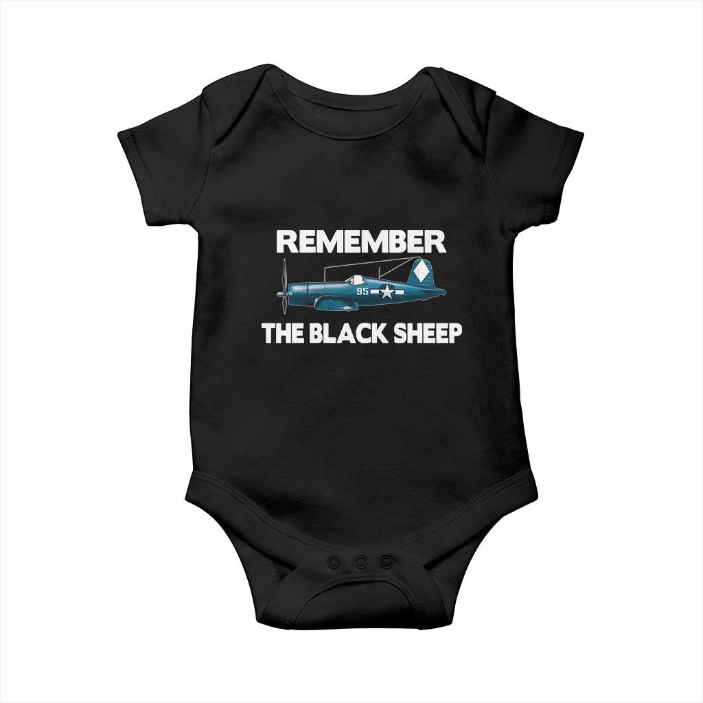 Corsair WWII History Baby Onesie Black Sheep Squadron Pilot