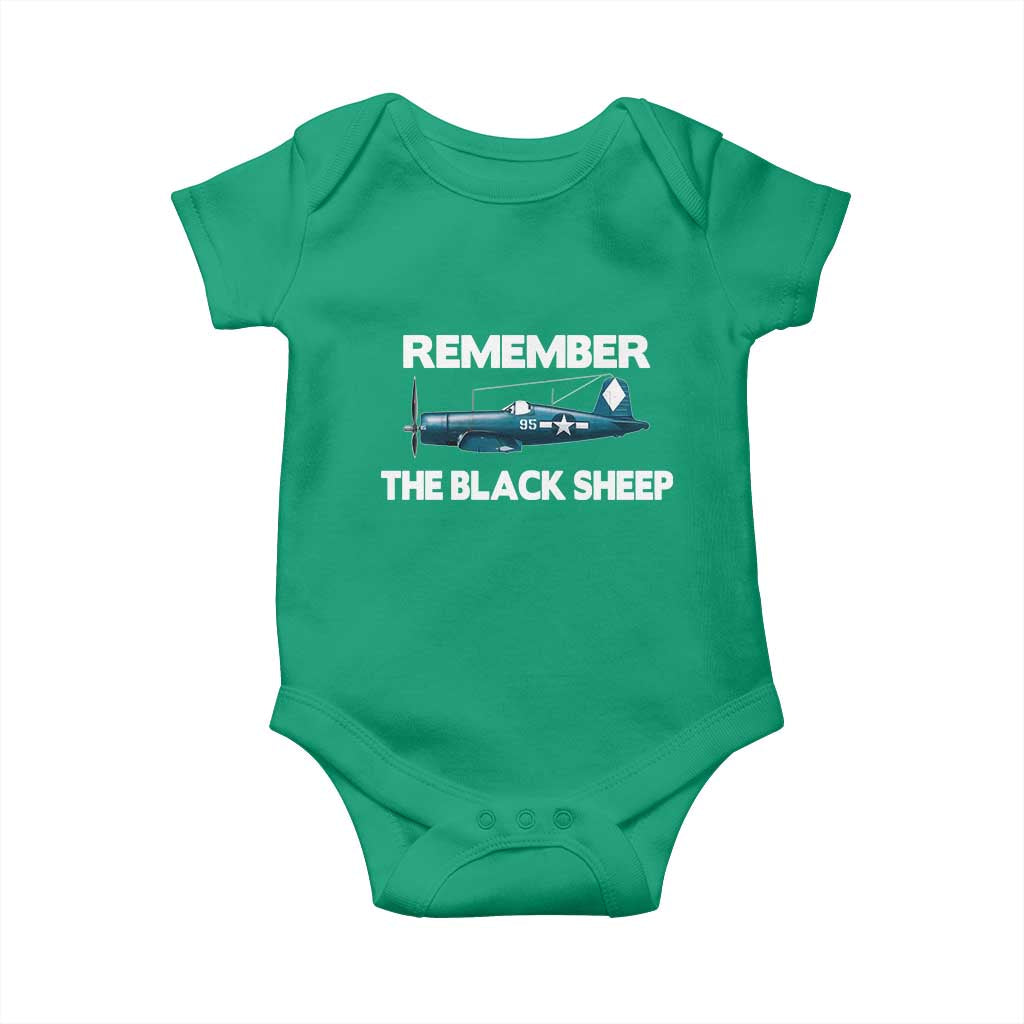 Corsair WWII History Baby Onesie Black Sheep Squadron Pilot