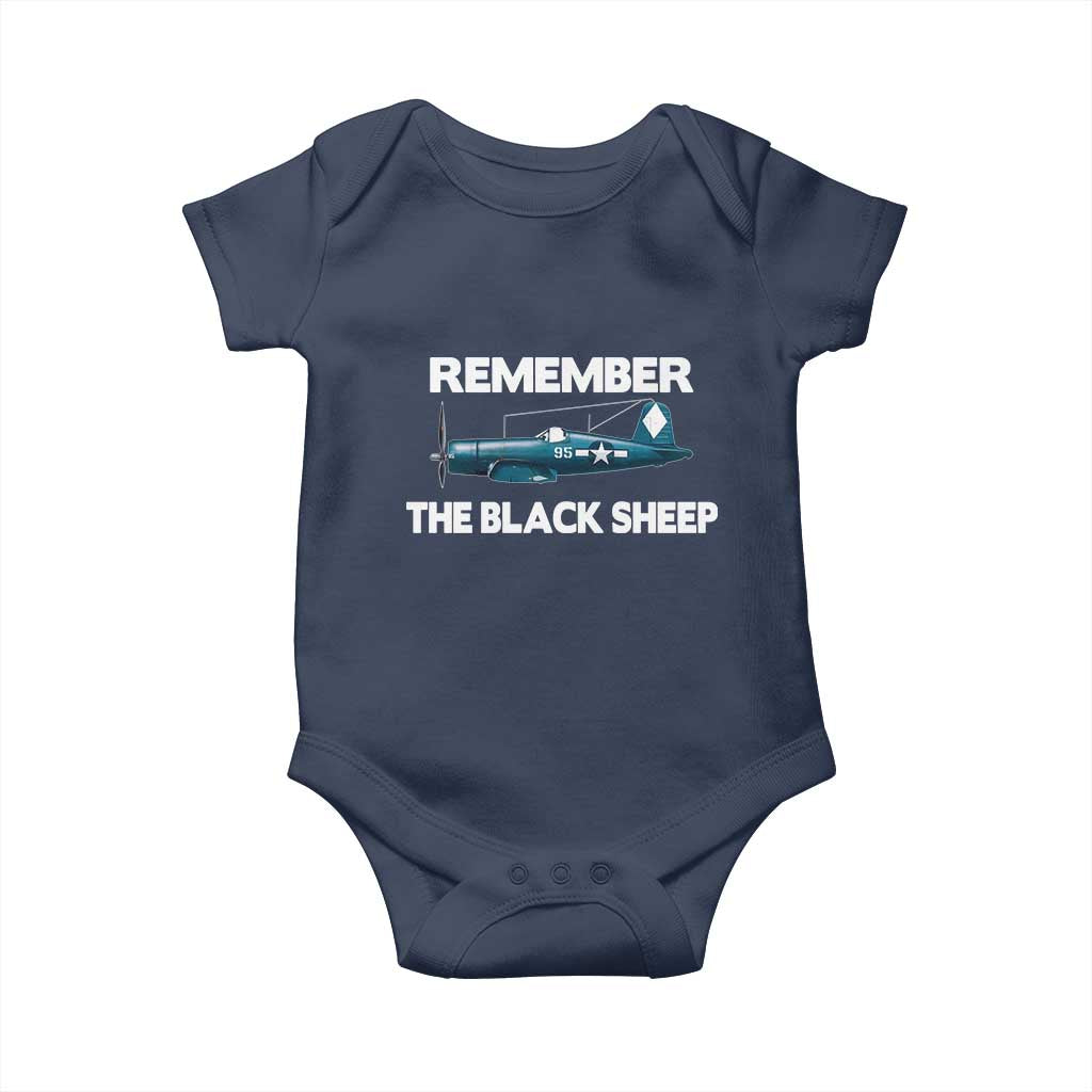 Corsair WWII History Baby Onesie Black Sheep Squadron Pilot