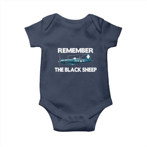 Corsair WWII History Baby Onesie Black Sheep Squadron Pilot