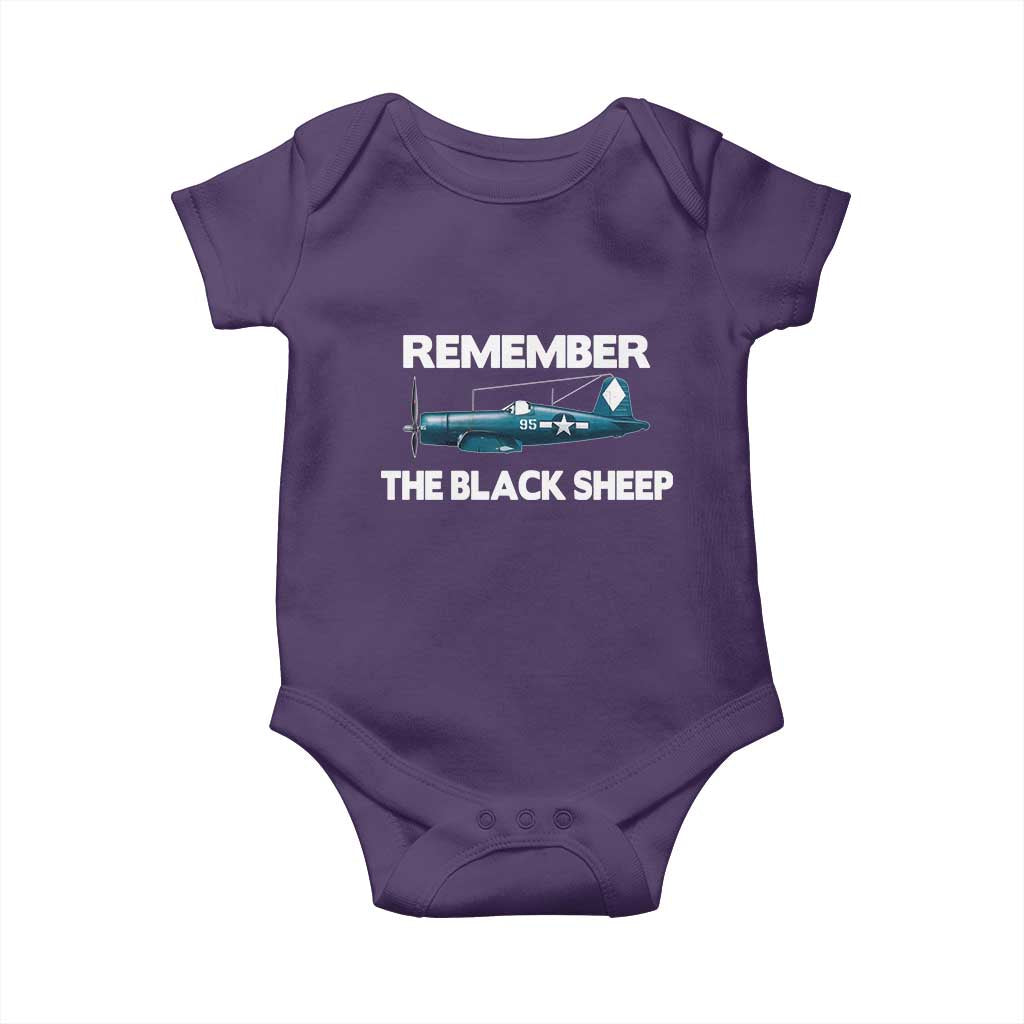 Corsair WWII History Baby Onesie Black Sheep Squadron Pilot