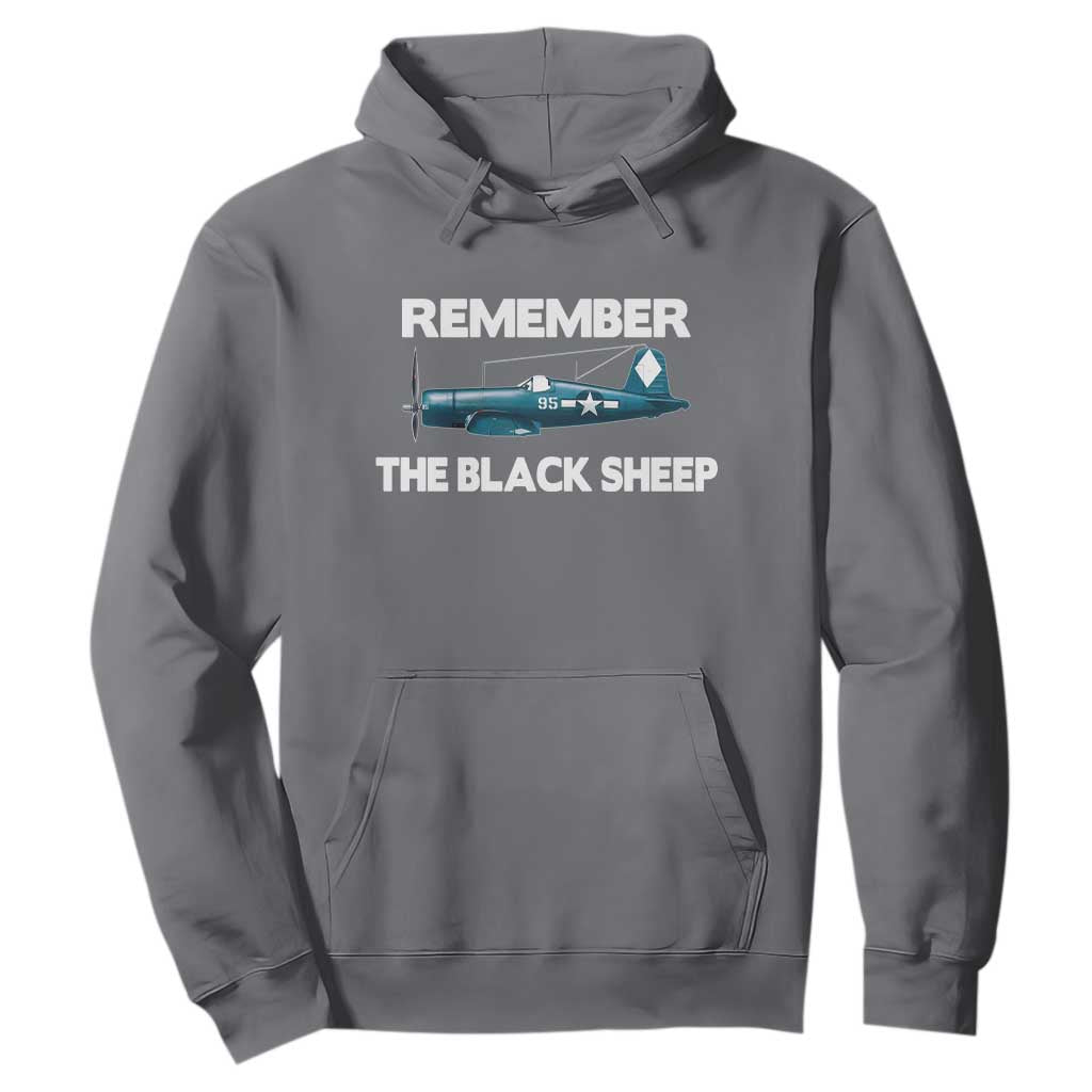 Corsair WWII History Hoodie Black Sheep Squadron Pilot