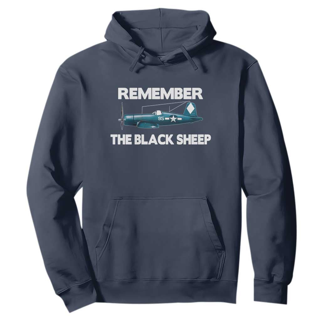 Corsair WWII History Hoodie Black Sheep Squadron Pilot