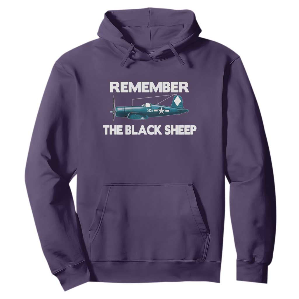 Corsair WWII History Hoodie Black Sheep Squadron Pilot
