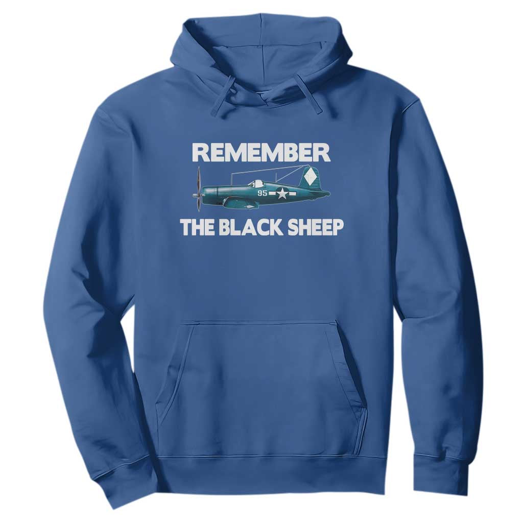 Corsair WWII History Hoodie Black Sheep Squadron Pilot