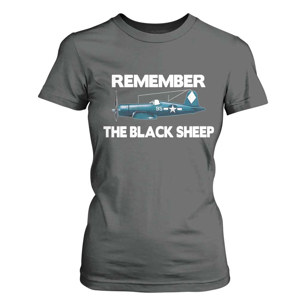 Corsair WWII History T Shirt For Women Black Sheep Squadron Pilot