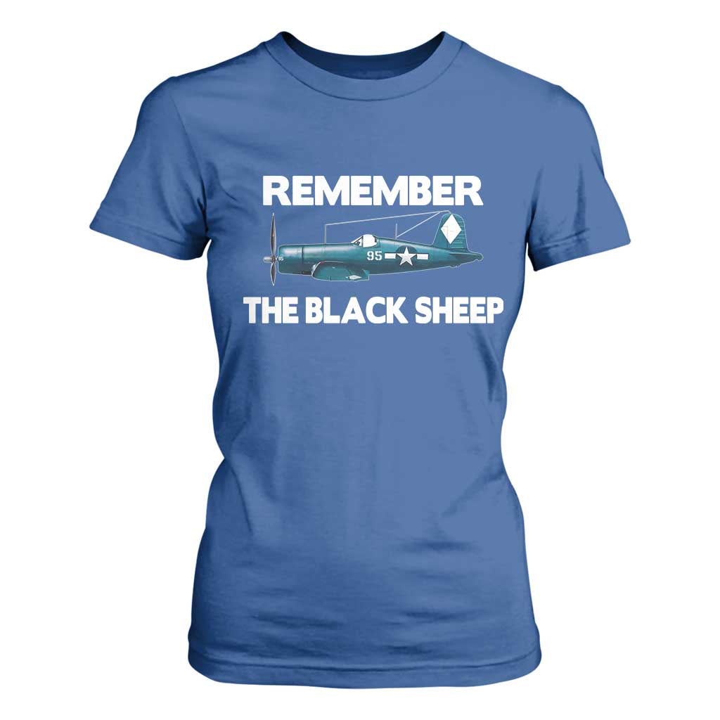 Corsair WWII History T Shirt For Women Black Sheep Squadron Pilot