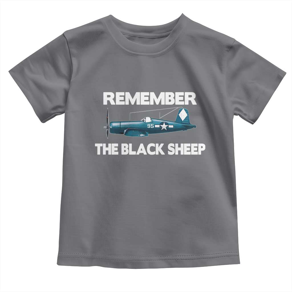 Corsair WWII History Toddler T Shirt Black Sheep Squadron Pilot