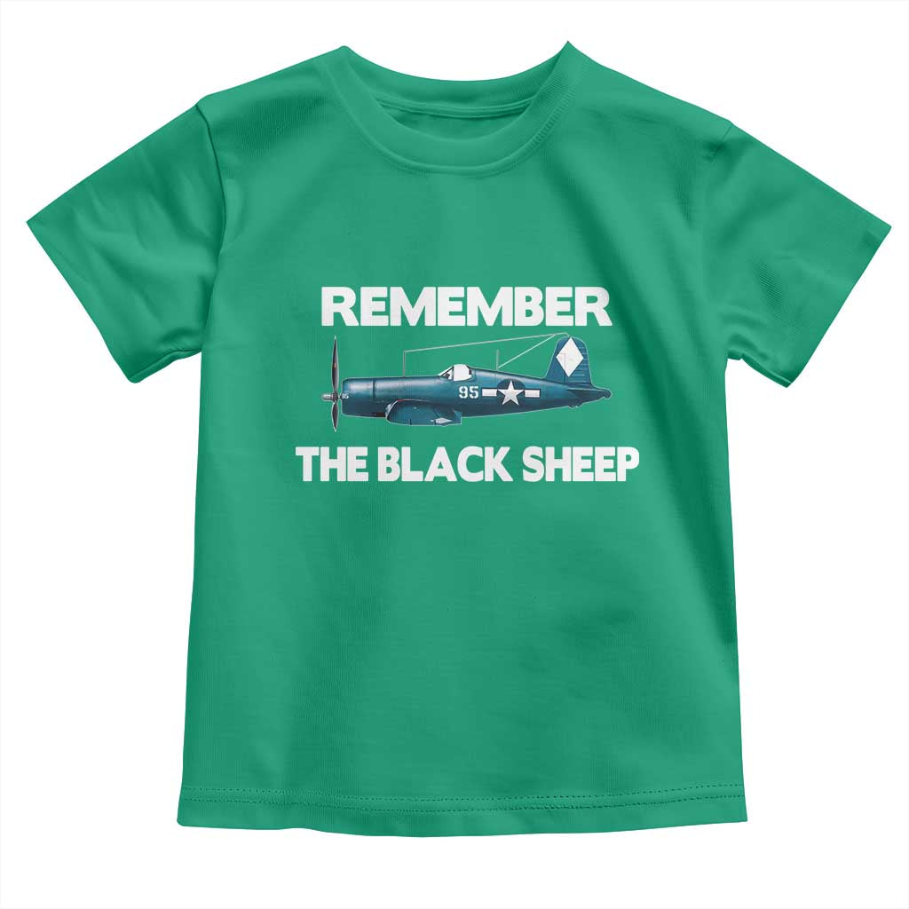 Corsair WWII History Toddler T Shirt Black Sheep Squadron Pilot