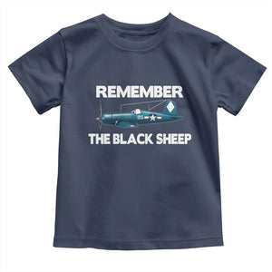 Corsair WWII History Toddler T Shirt Black Sheep Squadron Pilot