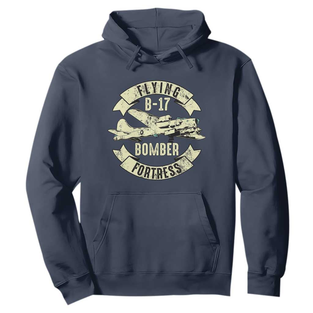 Vintage B-17 Bomber WW2 Aircraft Hoodie Plane Aviation Fighter Airplane Retro Grunge