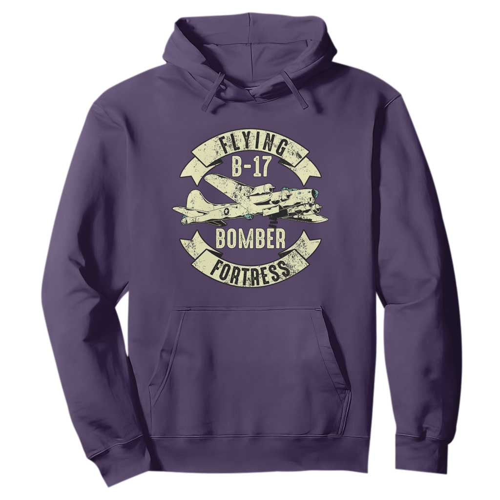 Vintage B-17 Bomber WW2 Aircraft Hoodie Plane Aviation Fighter Airplane Retro Grunge