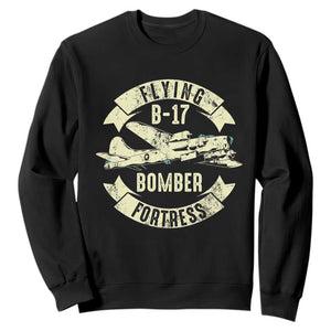 Vintage B-17 Bomber WW2 Aircraft Sweatshirt Plane Aviation Fighter Airplane Retro Grunge