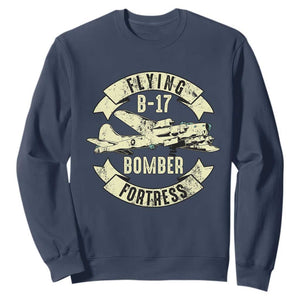 Vintage B-17 Bomber WW2 Aircraft Sweatshirt Plane Aviation Fighter Airplane Retro Grunge