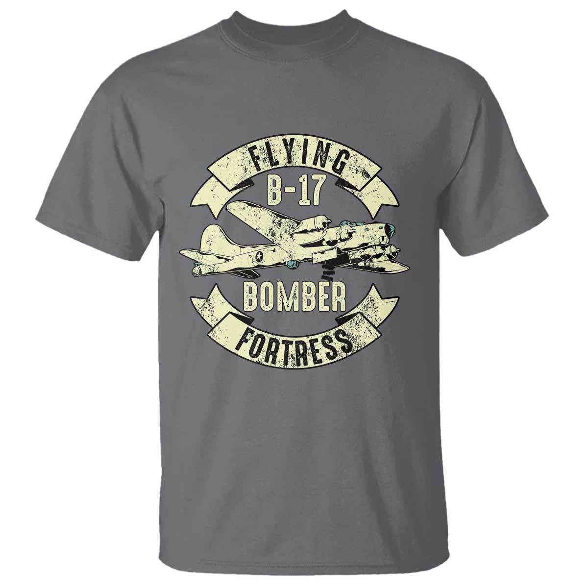 Vintage B-17 Bomber WW2 Aircraft T Shirt Plane Aviation Fighter Airplane Retro Grunge