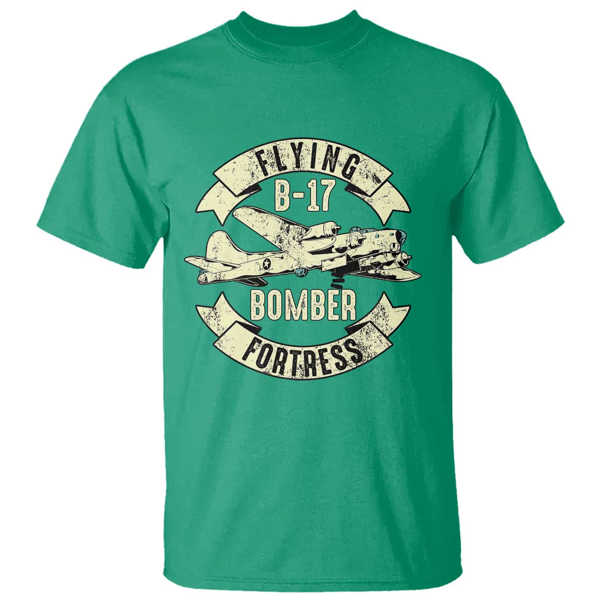 Vintage B-17 Bomber WW2 Aircraft T Shirt Plane Aviation Fighter Airplane Retro Grunge