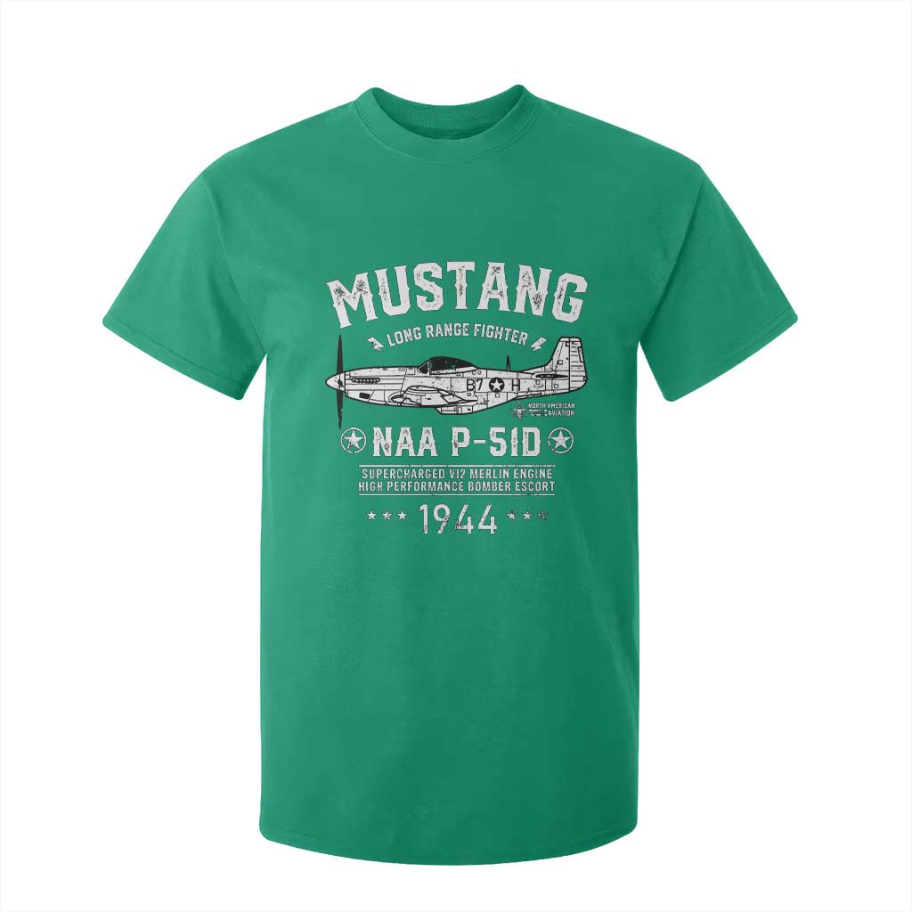 P-51 Mustang T Shirt For Kid North American Aviation WW2 P51 Fighter Plane