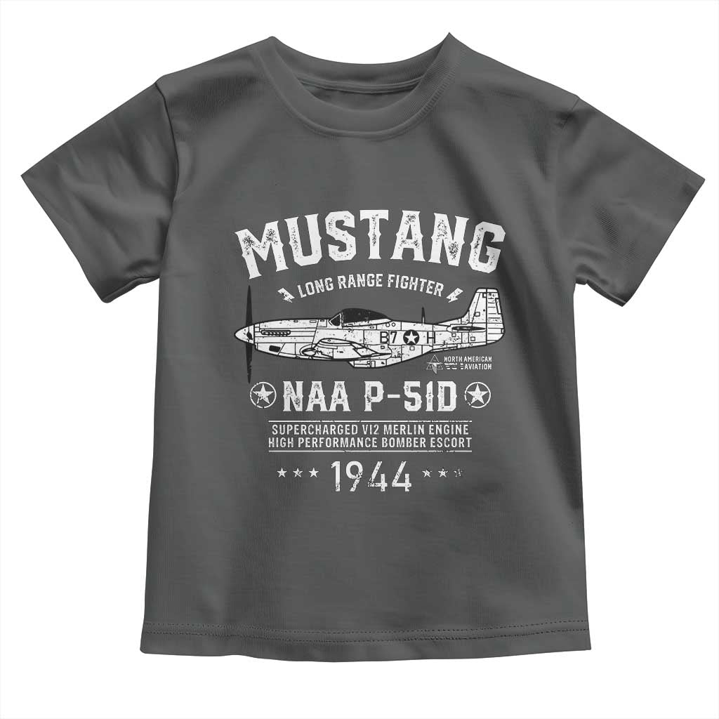 P-51 Mustang Toddler T Shirt North American Aviation WW2 P51 Fighter Plane