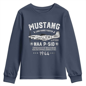 P-51 Mustang Youth Sweatshirt North American Aviation WW2 P51 Fighter Plane