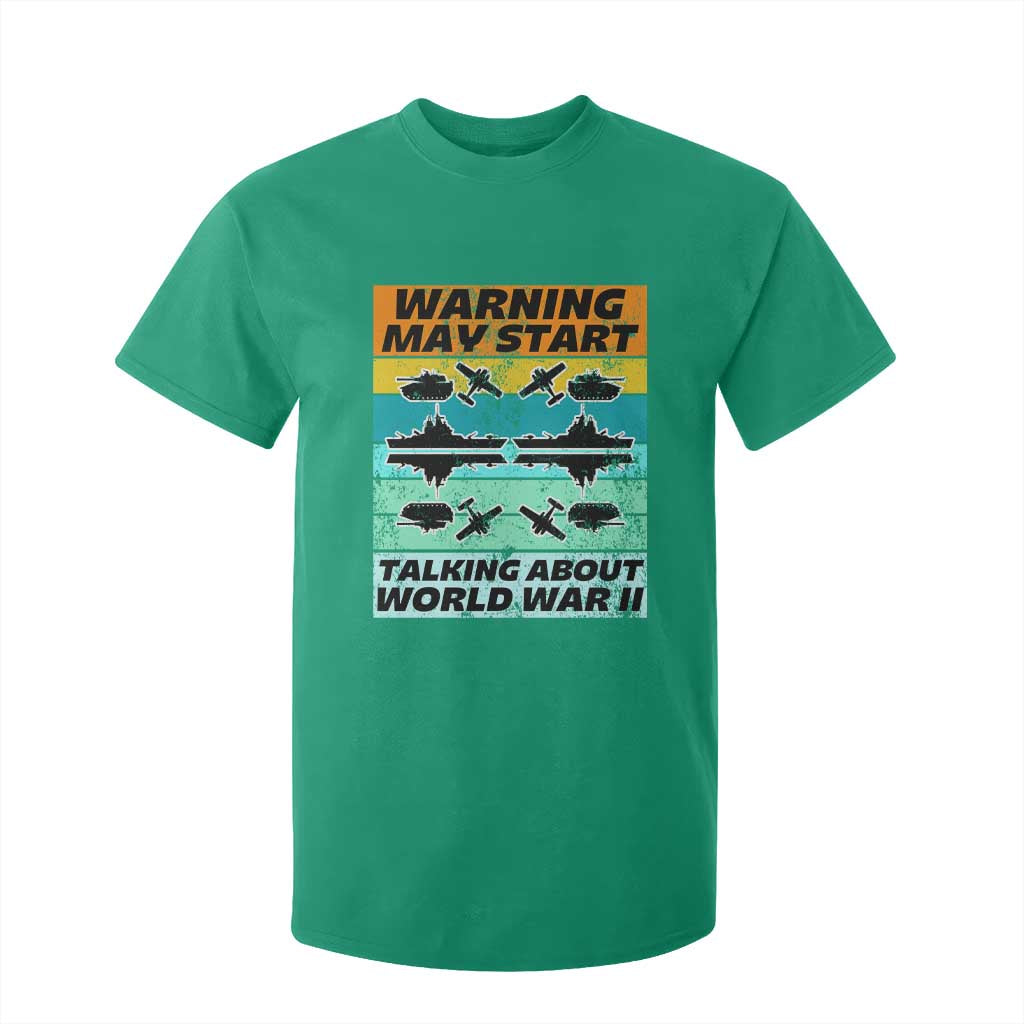 Retro World War 2 Memorabilia T Shirt For Kid May Start Talking About WWII WW2 Gear