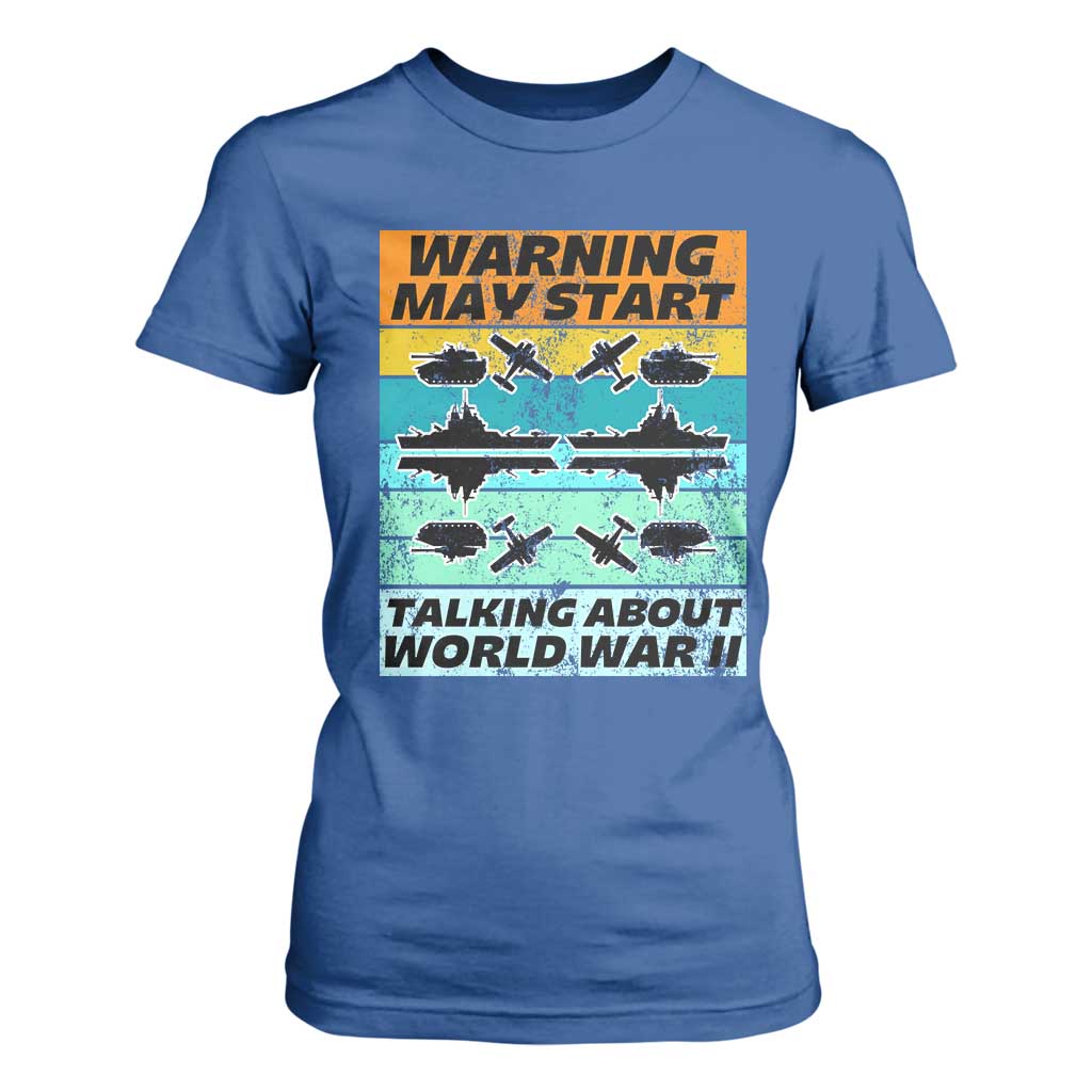 Retro World War 2 Memorabilia T Shirt For Women May Start Talking About WWII WW2 Gear