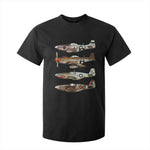 WW2 Warplanes B-17 P51 T Shirt For Kid Vintage WWII Fighter Planes Iconic Military Aircraft