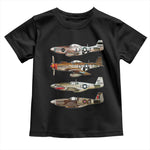 WW2 Warplanes B-17 P51 Toddler T Shirt Vintage WWII Fighter Planes Iconic Military Aircraft
