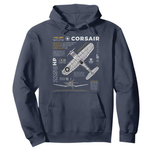F4U Corsair Hoodie WW2 Fighter Plane US WWII Warbird Vintage