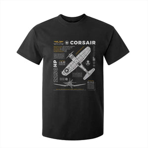 F4U Corsair T Shirt For Kid WW2 Fighter Plane US WWII Warbird Vintage