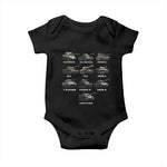 WW2 Tanks Baby Onesie M4 Sherman Panzer IV Tiger II T-34 History Buff