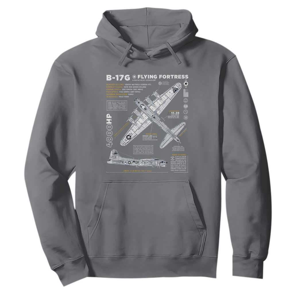 B-17 Flying Fortress Hoodie WW2 B-17G Bomber Vintage Aviation