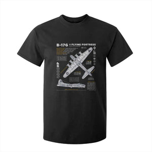 B-17 Flying Fortress T Shirt For Kid WW2 B-17G Bomber Vintage Aviation