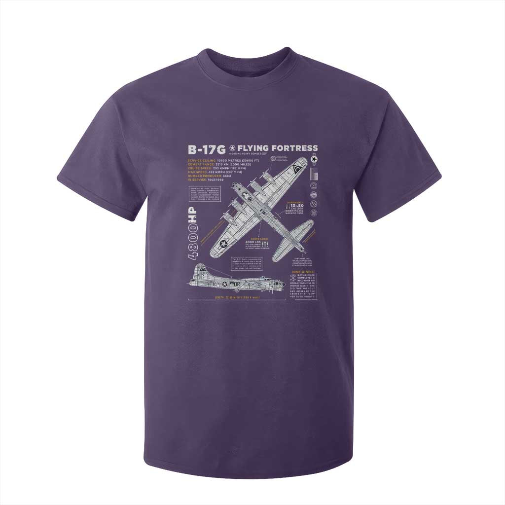 B-17 Flying Fortress T Shirt For Kid WW2 B-17G Bomber Vintage Aviation