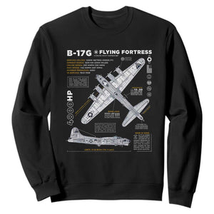 B-17 Flying Fortress Sweatshirt WW2 B-17G Bomber Vintage Aviation