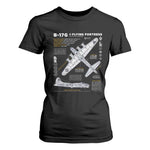 B-17 Flying Fortress T Shirt For Women WW2 B-17G Bomber Vintage Aviation