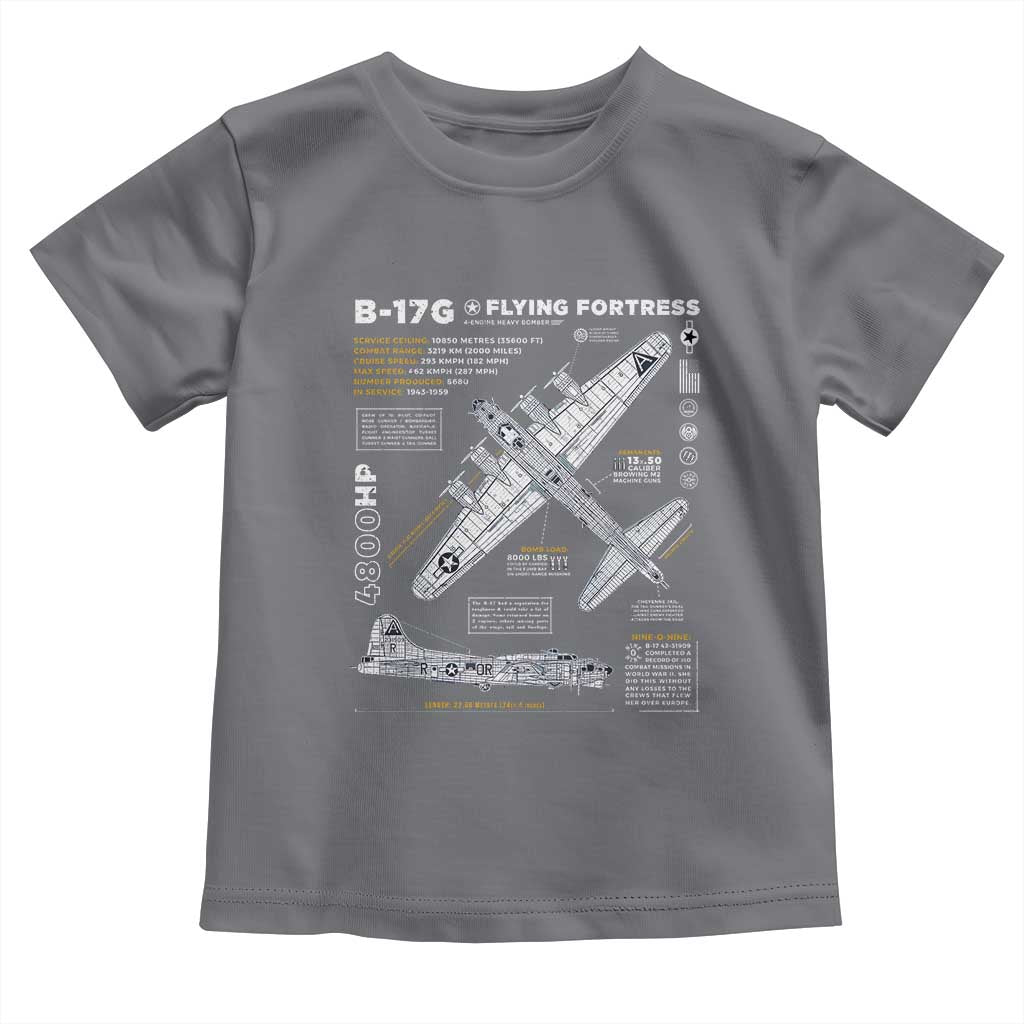 B-17 Flying Fortress Toddler T Shirt WW2 B-17G Bomber Vintage Aviation