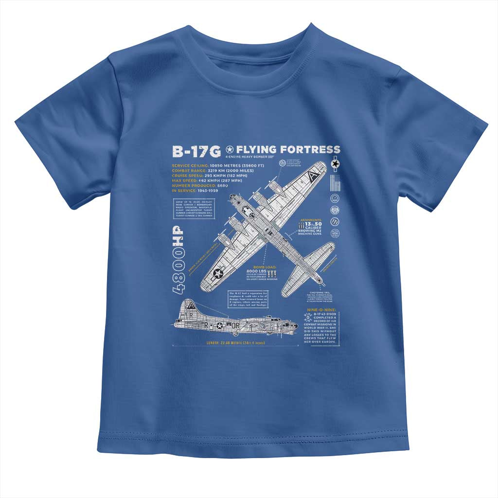 B-17 Flying Fortress Toddler T Shirt WW2 B-17G Bomber Vintage Aviation
