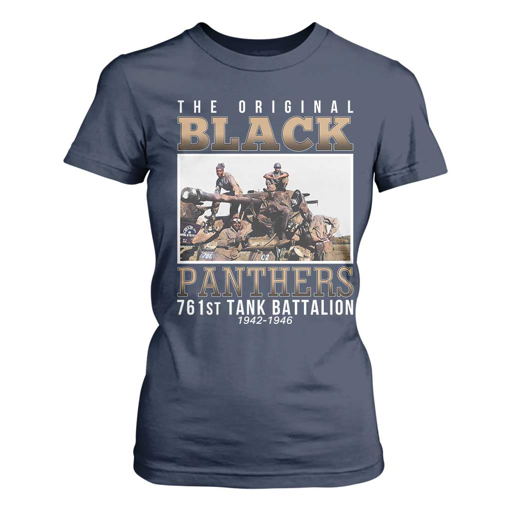 761st Tank Battalion Tribute T Shirt For Women Black Panthers WW2 Heroes