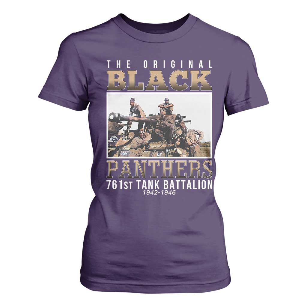 761st Tank Battalion Tribute T Shirt For Women Black Panthers WW2 Heroes