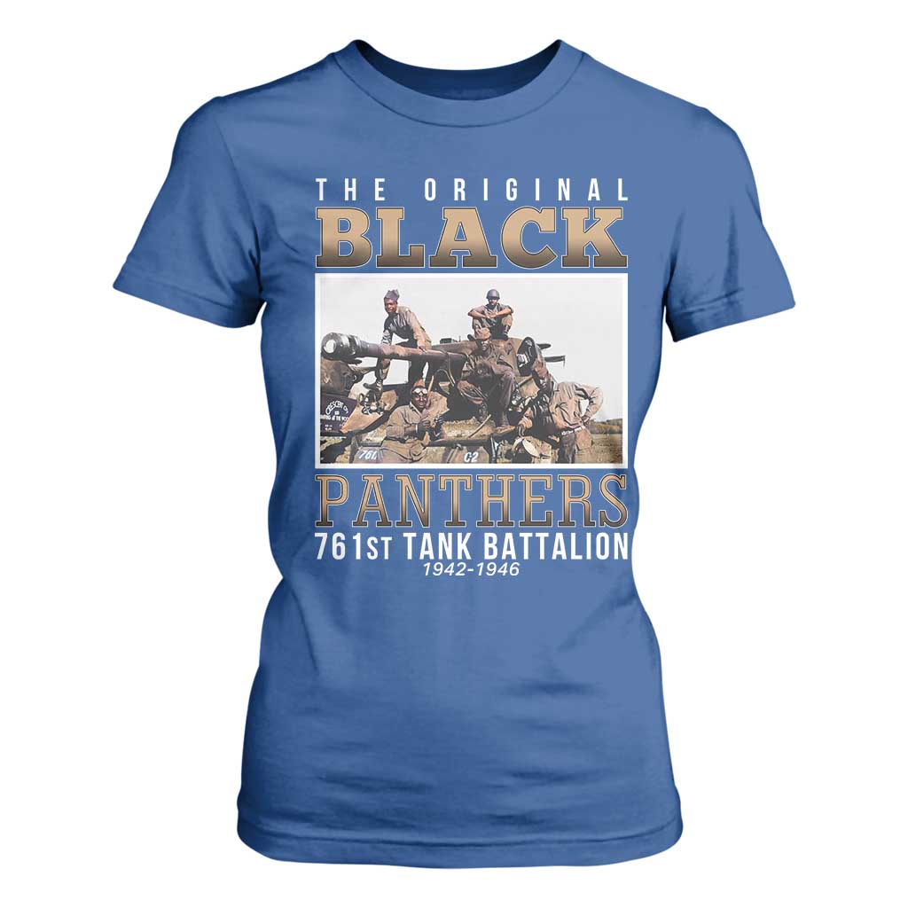 761st Tank Battalion Tribute T Shirt For Women Black Panthers WW2 Heroes