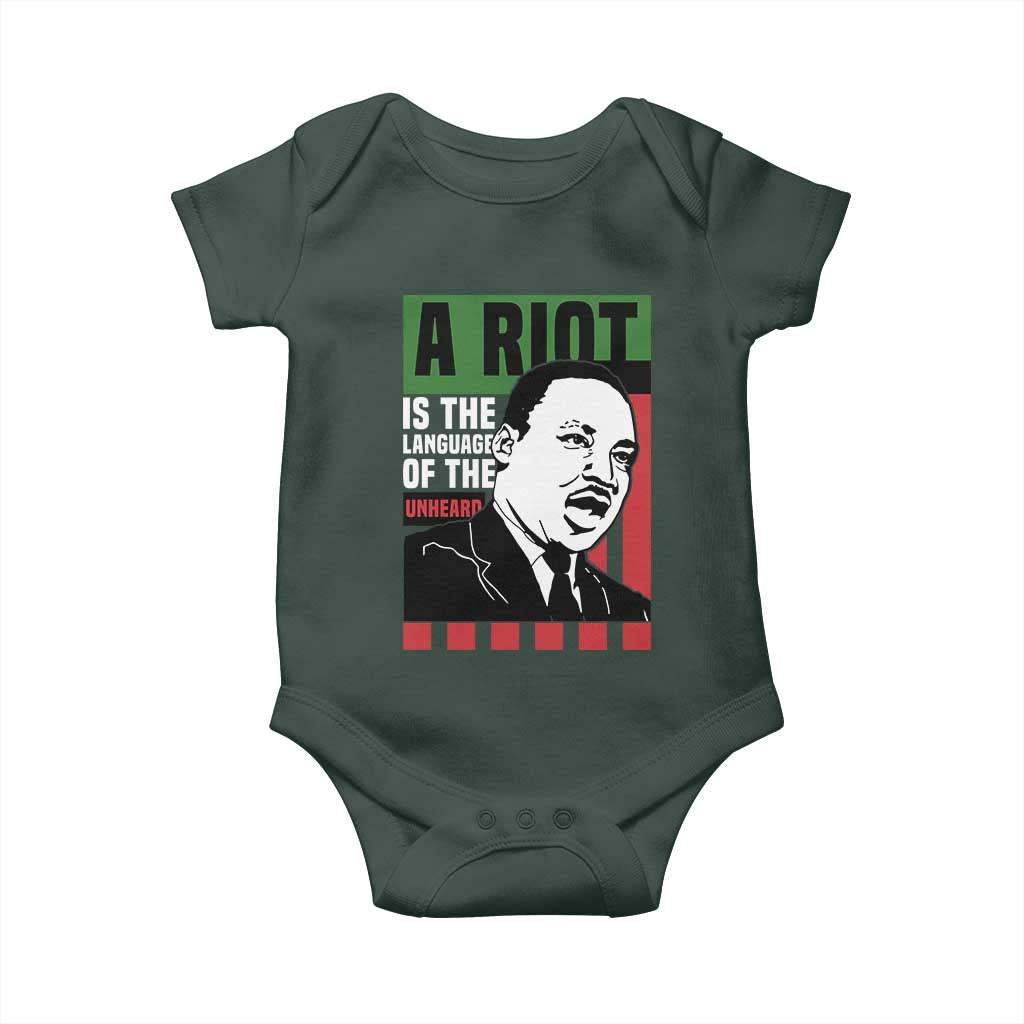 Martin Luther King Jr. Baby Onesie A Riot Is The Language Of The Unheard MLK Civil Rights