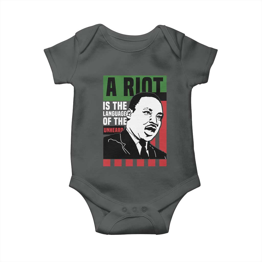 Martin Luther King Jr. Baby Onesie A Riot Is The Language Of The Unheard MLK Civil Rights