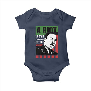 Martin Luther King Jr. Baby Onesie A Riot Is The Language Of The Unheard MLK Civil Rights