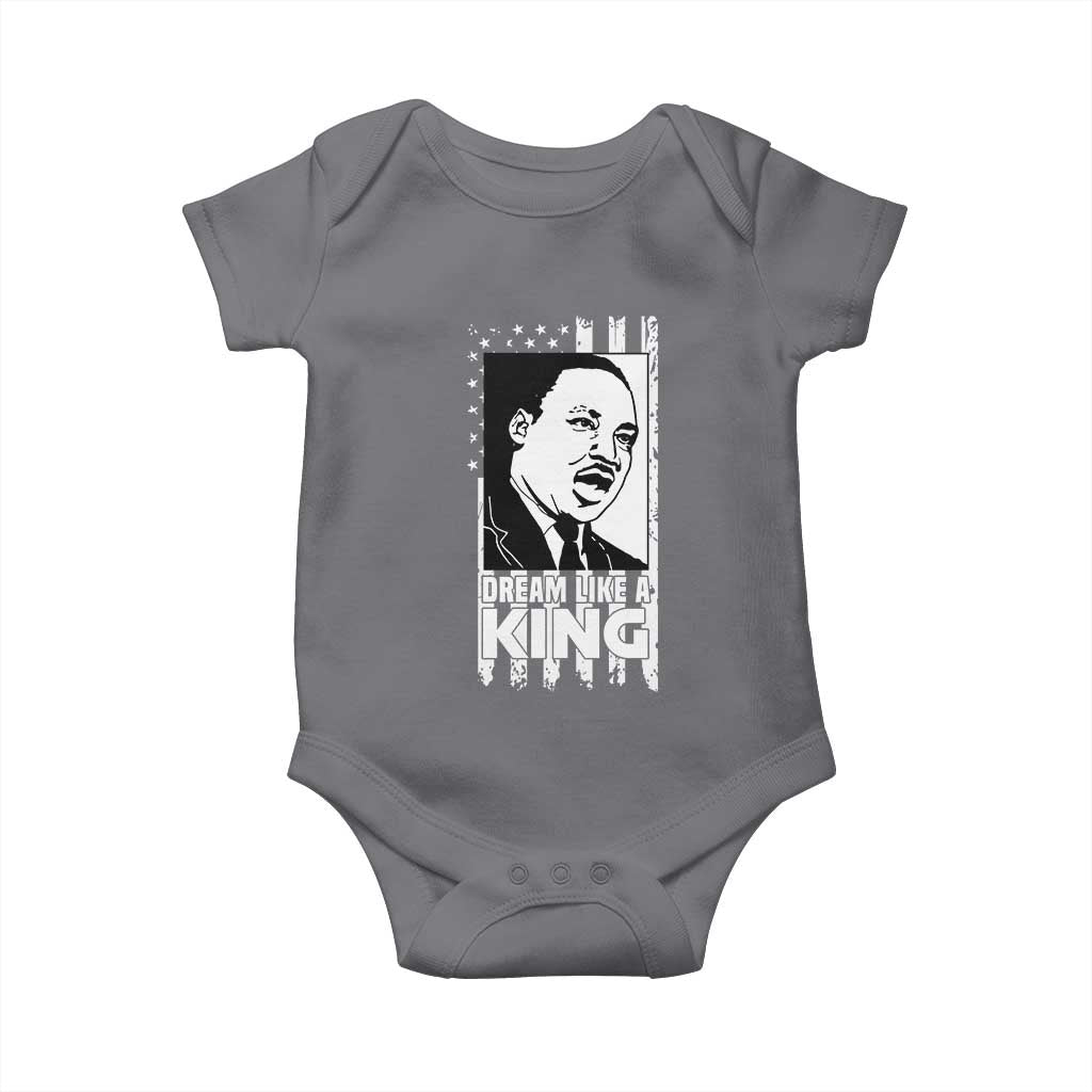 Martin Luther King Jr. Baby Onesie Dream Like A King MLK Black History American Flag