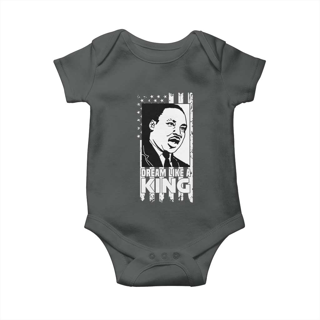 Martin Luther King Jr. Baby Onesie Dream Like A King MLK Black History American Flag