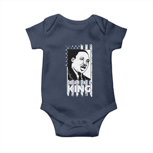 Martin Luther King Jr. Baby Onesie Dream Like A King MLK Black History American Flag